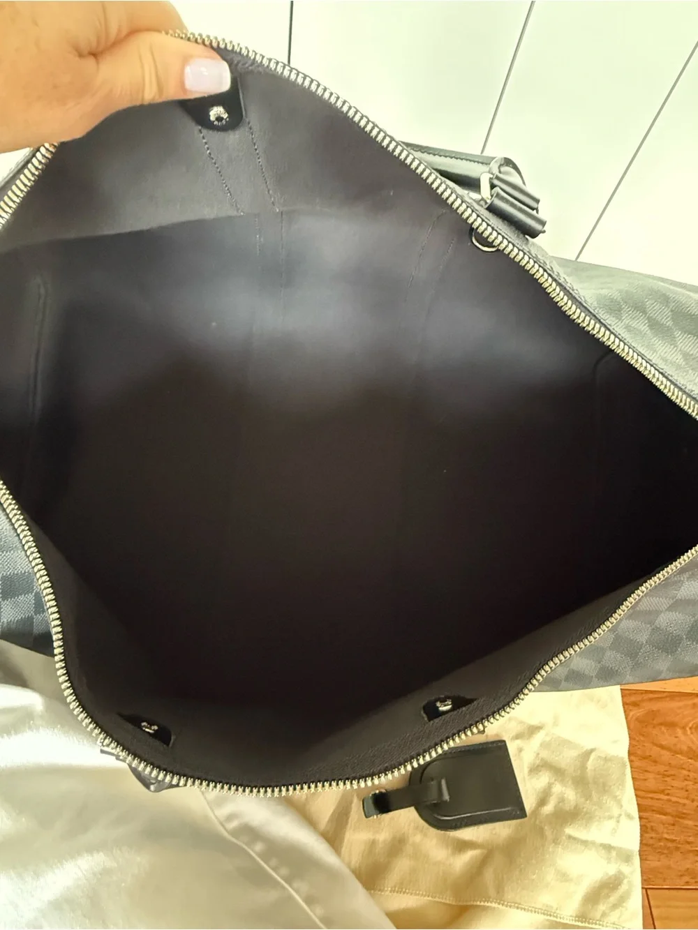 Louis Vuitton Black Damier Graphite Duffel Bag